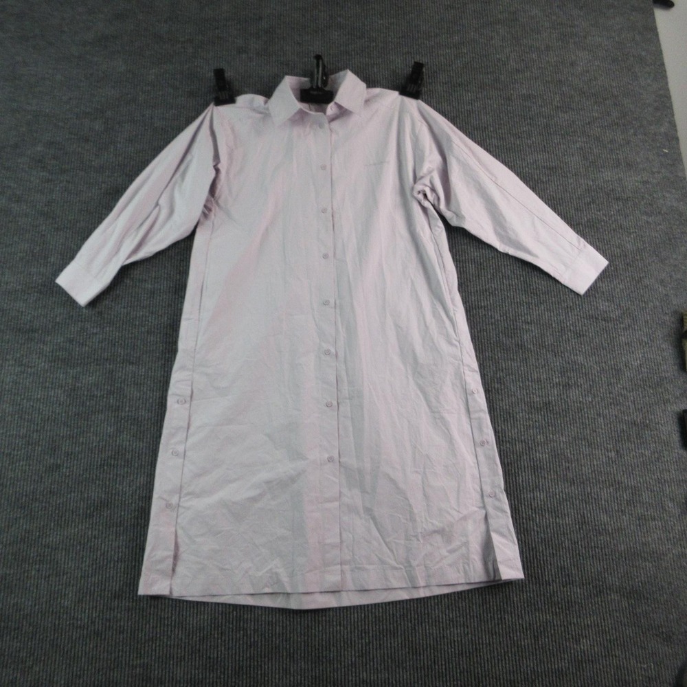 An Action A Day Dress Womens S Purple Relaxed Cotton Longline Shirt Dress NWT